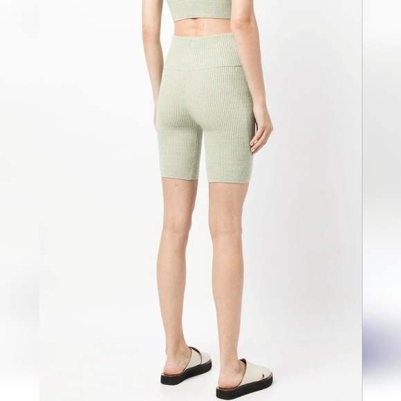 9. NWT ANNA QUAN BOBBY RIB KNIT SHORTS IN SAGE SIZE XS - Picture 2 of 5